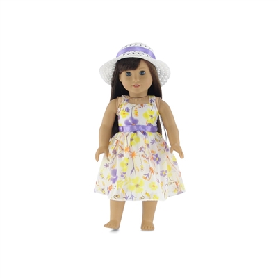 Yellow Party Skirt Dress Fit For 18'' American Girl Doll Clothes Fashion Gift 