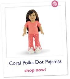 Coral Polka Dot Pajamas/PJs plus Bunny Slippers