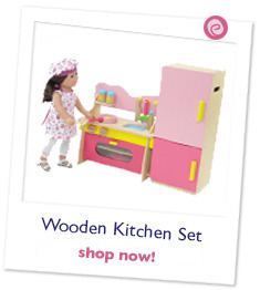 Multicolored Wooden Kitchen Set with Accessories