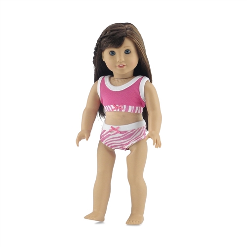 Lance Home 5 Sets Maillots Bain Bikini Plage Pour Poupée 18 Pouces – Tenues Été American Girl, Our Generation, 45-46 Cm