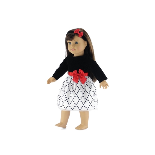 doll white black dress 18-Inch Clothes - and Party with Headband Wayf womens Maxi Dress, watches-for-sale jewelry and shoes not Size:M: Men 3.5-6 Women 5-7.5